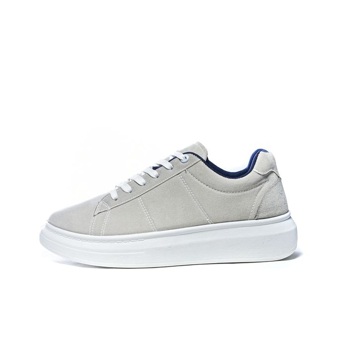 Men's Gray Round-Toed Sneakers